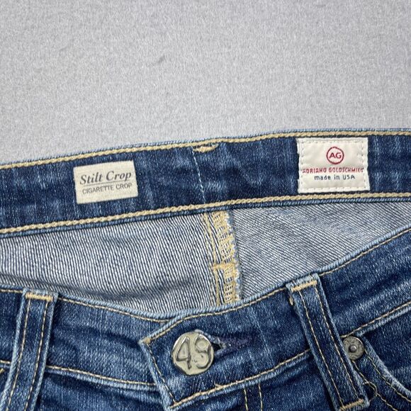 AG Adriano Goldschmied The Stilt Roll Up Cigarette Jean size 26‎ Straight Leg - Picture 6 of 10